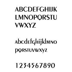 Schriftart Peignot