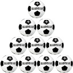 10er Ballpaket DERBYSTAR Retro TT Fußball...