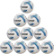 10er Ballpaket hummel hmlPRECISION Training Pro Fußball 9300 - white/blue/dark blue 5