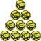 10er Ballpaket DERBYSTAR Street Soccer Fußball gelb/blau/orange 5