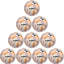 10er Ballpaket hummel hmlAEROFLY Light (290g) Fußball 9143 - white/orange 4