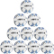 10er Ballpaket DERBYSTAR Eredivisie Brillant APS Fußball Spielball 2024/25 weiss blau 5
