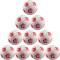 10er Ballpaket NIKE Strike Fußball 100 - white/bright crimson/silver 5