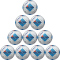 10er Ballpaket molten F5N4900 Fußball Spielball weiß/blau 5
