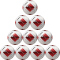 10er Ballpaket molten F5N3600-R Fußball Trainingsball weiß/rot 5