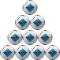 10er Ballpaket molten F5N3555 Fußball Spielball weiß/blau 5