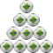 10er Ballpaket molten F4N3400-G 350g Leicht-Fußball weiß/grün 4