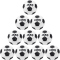 10er Ballpaket JAKO Animal Fußball Trainingsball 701 - weiß/schwarz/steingrau 5