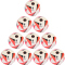 10er Ballpaket adidas Fußballliebe EURO24 Club Freizeitball IN9372 - white/solar red/black 3