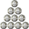 10er Ballpaket CRAFT Matchball Pro Hammer Fußball (68-70cm) 430g 999000 - black/white/gold 5