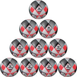 10er Ballpaket erima Hybrid Match Fußball Spielball...