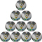 10er Ballpaket erima Hybrid Eco Fußball Trainingsball silber/navy 5