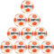 10er Ballpaket DERBYSTAR Bundesliga Club Light 350g Leicht-Fußball 2024/25 Kinder weiss/orange/pink 4