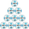 10er Ballpaket DERBYSTAR Bundesliga Player Fußball Freizeitball 2024/25 weiss/blau/pink 5