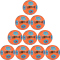 10er Ballpaket DERBYSTAR Bundesliga Brillant APS High Visible Fußball Spielball 2024/25 orange/blau/pink 5