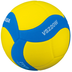 MIKASA VS220W-Y-BL Volleyball Kinder gelb/blau 5