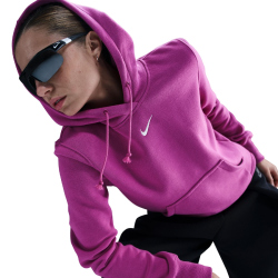 NIKE Sportswear Phoenix Fleece Hoodie Damen 518 - hot fuchsia/sail S