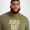 NIKE Dri-FIT kurzarm Fitnessshirt Herren 222 - medium olive S