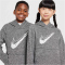 NIKE Multi Therma-FIT Repel Fleece Hoodie Kinder 010 - black/lt smoke grey/htr/white L (147-158 cm)