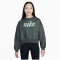 NIKE Sportswear Club Fleece Boxy Sweatshirt Mädchen 339 - vintage green/green frost M (137-146 cm)