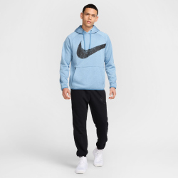 NIKE Therma-FIT Fitness Hoodie Herren 429 - aegean storm/aegean storm/black M