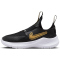 NIKE Flex Runner 3 Sneaker Kinder 006 - black/metallic gold-white 25