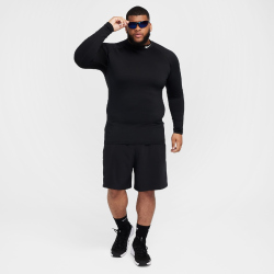 NIKE Pro Dri-FIT Warm langarm Fitnessshirt Herren 010 - black/white S
