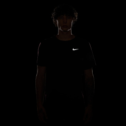 NIKE UV Miler Dri-FIT kurzarm Laufshirt Herren 652 - burgundy crush/reflective silv S