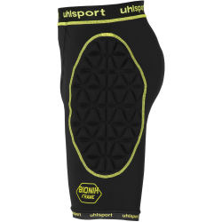 uhlsport Bionikframe gepolsterte Torwart-Unterziehshorts schwarz/fluo gelb XXL
