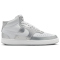 NIKE Court Vision Mid-Top Sneaker Damen 108 - white/metallic silver 36