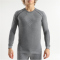 UYN Evolutyon Biotech Melange langarm Funktionsshirt Herren J801 - dark grey melange/blue S/M