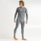 UYN Evolutyon Biotech Melange langarm Funktionsshirt Herren J801 - dark grey melange/blue S/M