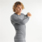 UYN Evolutyon Biotech Melange langarm Funktionsshirt Herren J801 - dark grey melange/blue S/M