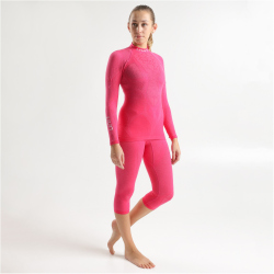 UYN Elevatyon Biomorph langarm Rollkragen-Funktionsshirt Damen P341 - pink yarrow L/XL