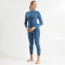 UYN Elevatyon Biomorph langarm Rollkragen-Funktionsshirt Damen K511 - blue atoll XS