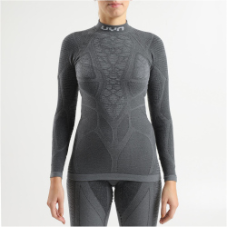 UYN Elevatyon Biomorph langarm Rollkragen-Funktionsshirt Damen G142 - grey melange XS