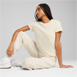 PUMA Essentials Script T-Shirt Damen