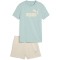 PUMA Essentials No.1 Logo T-Shirt & Shorts Set Mädchen 67 - modern mint 176