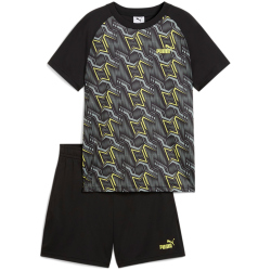 PUMA Tad Essentials Print Sportshirt & Shorts Set...