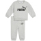 PUMA Minicats Essentials Fleece Crew Baby-Jogginganzug 04 - light gray heather 80