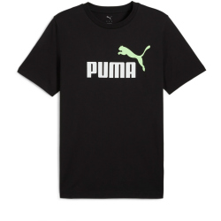PUMA Essentials 2 Color No. 1 Logo T-Shirt Herren 51 - PUMA black/spring fern S