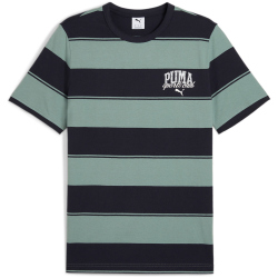 PUMA Class Striped T-Shirt Herren 30 - green moon S