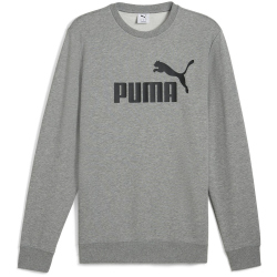 PUMA Essentials No. 1 Logo French Terry Crew Sweatshirt Herren 03 - medium gray heather S