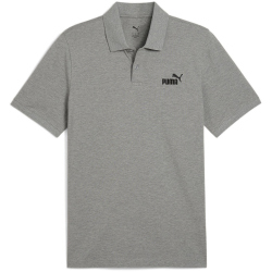PUMA Essentials No. 1 Logo Pique Poloshirt Herren 03 - medium gray heather M