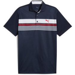 PUMA West Poloshirt Herren 01 - deep navy/white glow S