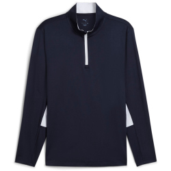 PUMA Pure 2.0 1/4-Zip langarm Golfshirt Herren 04 - deep...