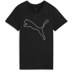 PUMA Tad Essential Heather Logo Trainingsshirt Damen 01 - PUMA black heather L