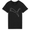 PUMA Tad Essential Heather Logo Trainingsshirt Damen 01 - PUMA black heather L