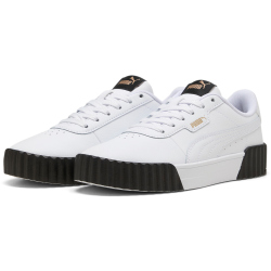 PUMA Carina 3.0 Leder Sneaker Damen 09 - PUMA white/PUMA gold/PUMA black 38