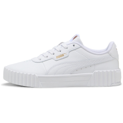 PUMA Carina 3.0 Leder Sneaker Damen 01 - PUMA white/PUMA gold 38